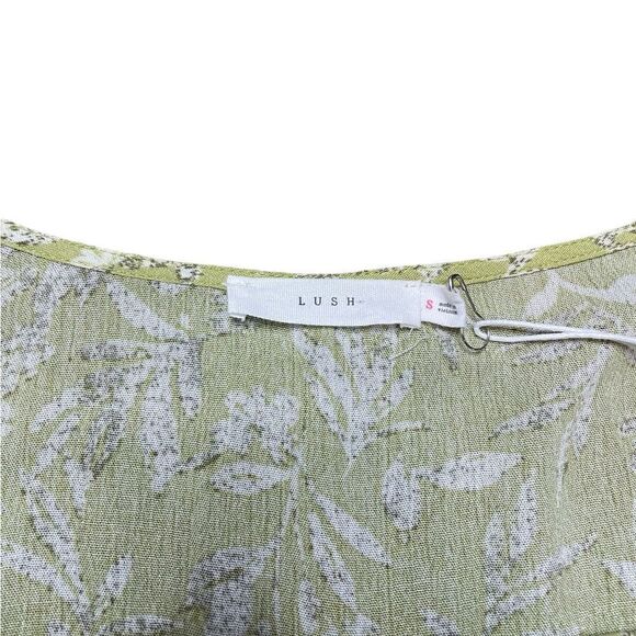 NWT LUSH Flowy Green Blouse Size Small - Picture 5 of 6